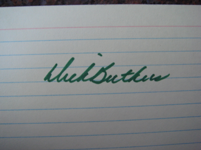 Dick Butkus Autographed 3 X 5 Card With COA