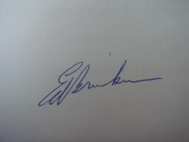 Ed Brinkman Autographed 3 X 5 Card With COA