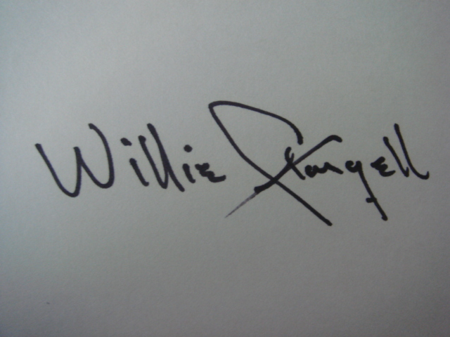 Willie Stargell Autographed 3 X 5 Card With COA