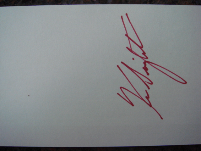 Ken Singleton Autographed 3 X 5 Card With COA