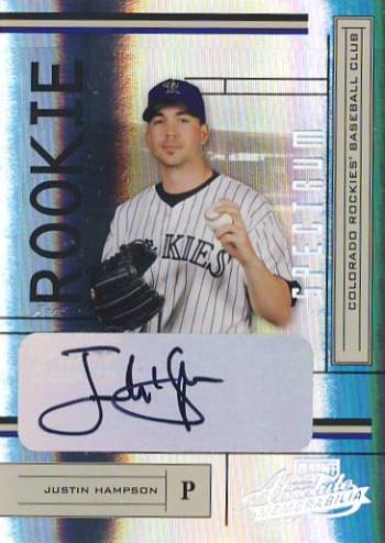 2004 Absolute Memorabilia Signature Spectrum Silver #219 Justin Hampson/250