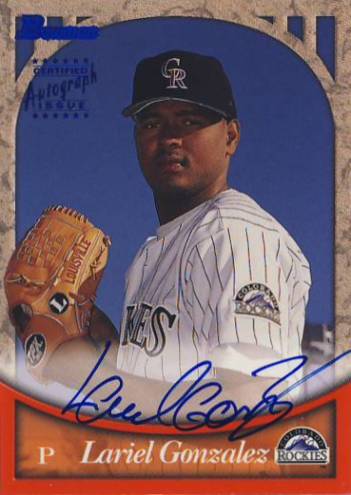 1999 Bowman Autographs #BA24 Lariel Gonzalez B