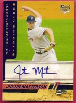 2008 Stadium Club Photographer's Proof Blue #162 Justin Masterson AU