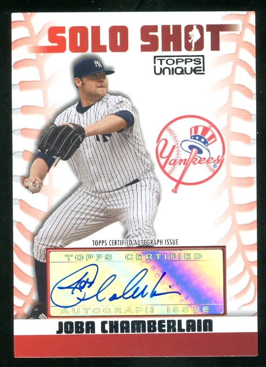 2009 Topps Unique Solo Shots Autographs #JCH Joba Chamberlain