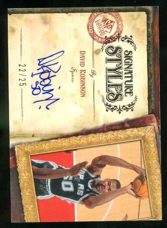 2006-07 SP Signature Edition Signature Style #DR David Robinson