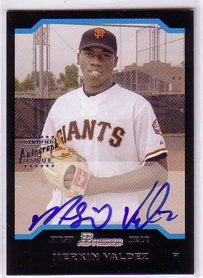 2004 Bowman Autographs #171 Merkin Valdez