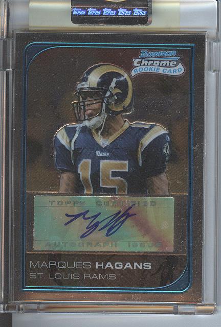 2006 Bowman Chrome Rookie Autographs Uncirculated #244 Marques Hagans