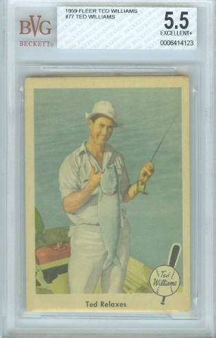 1959 Fleer Ted Williams #77 Ted Relaxes