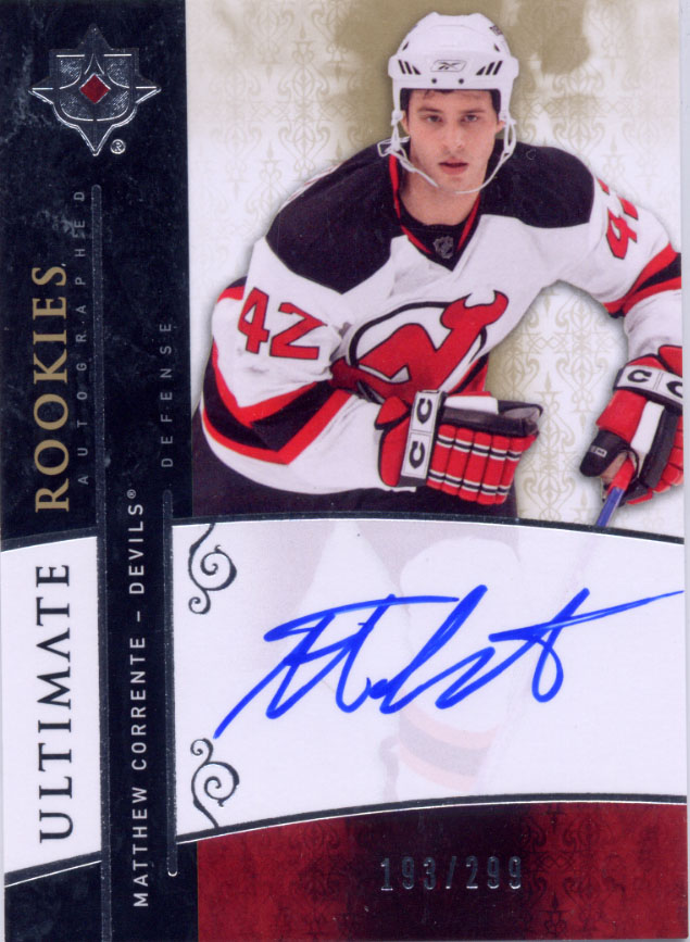 2009-10 Ultimate Collection #134 Matthew Corrente AU RC