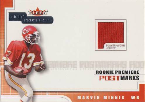 2001 Hot Prospects Rookie Premiere Postmarks Jerseys #17 Snoop Minnis