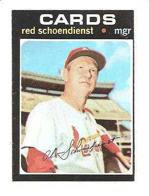 1971 Topps #239 Red Schoendienst MG