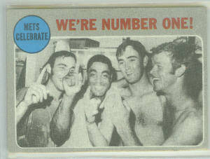 1970 Topps #198 NL Playoff Summary/Mets Celebrate/(w/Nolan Ryan