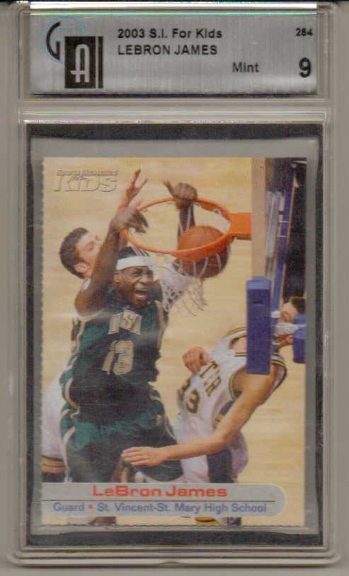 2003 Sports Illustrated For Kids  # 264 LeBron James   Mint  9   