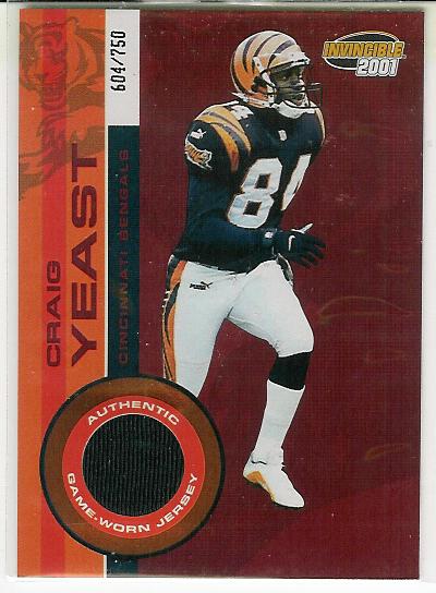 2001 Pacific Invincible Red #54 Craig Yeast JSY
