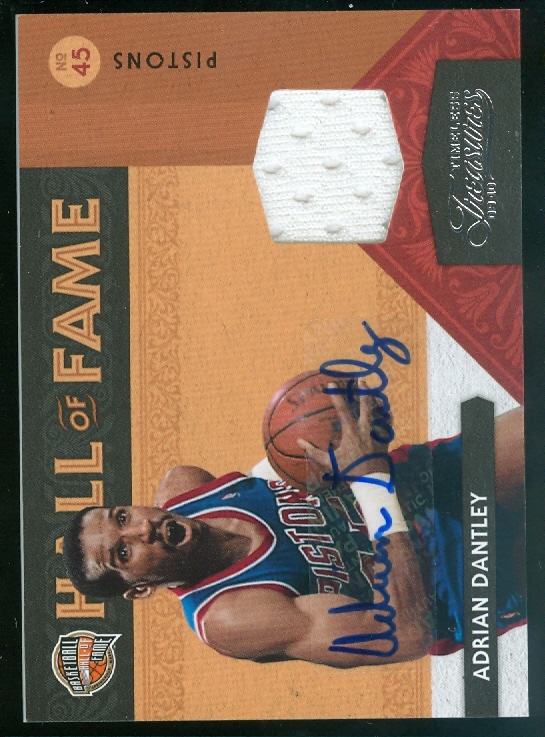 2009-10 Timeless Treasures HOF Materials Jerseys Signatures #5 Adrian Dantley/10