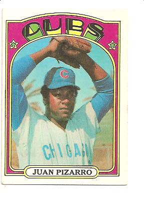 1972 Topps #18B Juan Pizarro Green under C and S