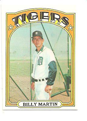1972 Topps #33 Billy Martin MG
