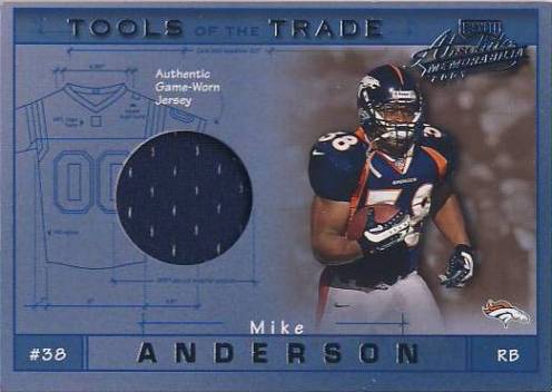 2001 Absolute Memorabilia Tools of the Trade #TT12 Mike Anderson JSY/275*