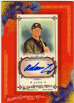 2010 Topps Allen and Ginter Autographs #AL Adam Lind