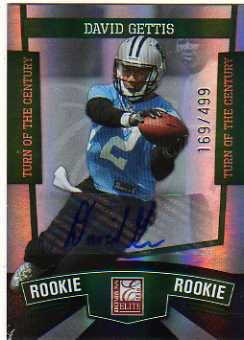 2010 Donruss Elite Turn of the Century Autographs #106 David Gettis/499