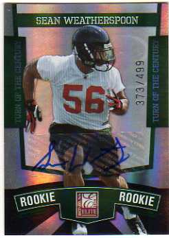 2010 Donruss Elite Turn of the Century Autographs #151 Sean Weatherspoon/499