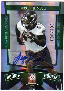 2010 Donruss Elite Turn of the Century Autographs #193 Sergio Kindle/499