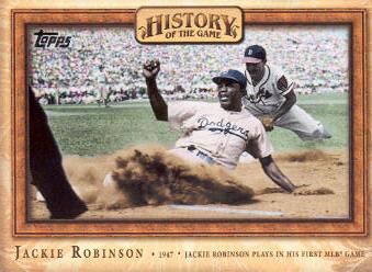 2010 Topps History of the Game #HOG15 Jackie Robinson Plays in first MLB game