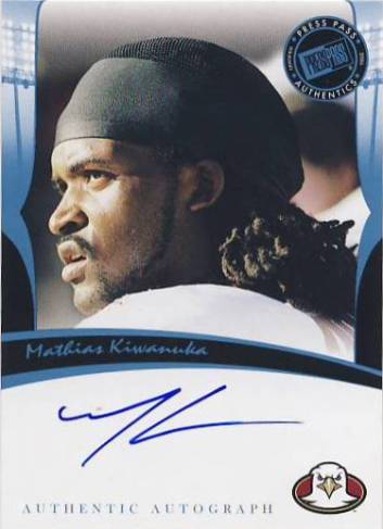 2006 Press Pass Autographs Blue #38 Mathias Kiwanuka/9*