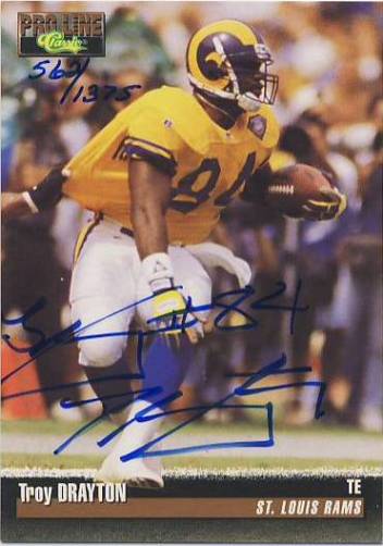 1995 Pro Line Autographs #30 Troy Drayton/1375
