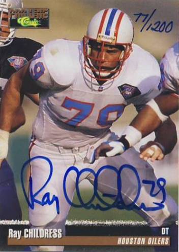 1995 Pro Line Autographs #19A Ray Childress/1200