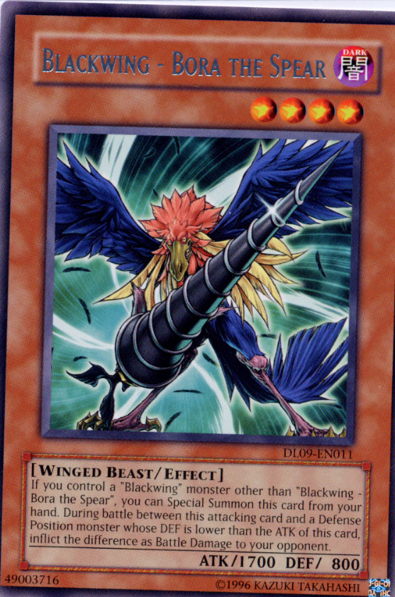 Yu-Gi-Oh Blackwing - Bora the Spear DL09-EN011 Silver Lettering