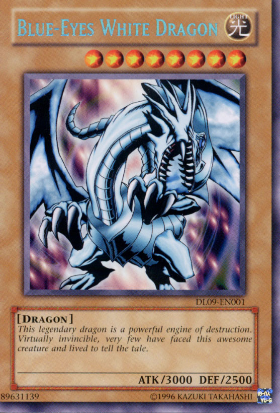 Yu-Gi-Oh Blue-Eyes White Dragon DL09-EN001 Blue Lettering Variation