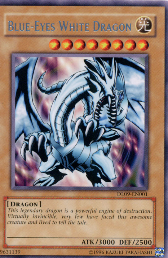 Yu-Gi-Oh Blue-Eyes White Dragon DL09-EN001 Silver Lettering Variation