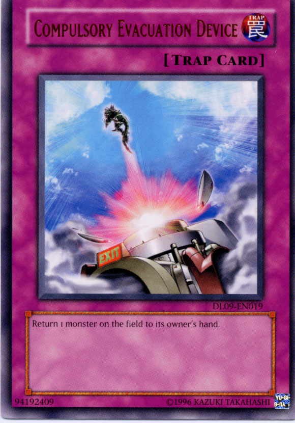 Yu-Gi-Oh Compulsory Evacuation Device DL09-EN019 Bronze Lettering
