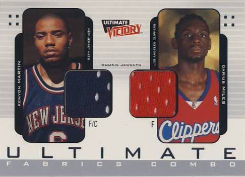 2000-01 Ultimate Victory Ultimate Fabrics #UFC2 Kenyon Martin/Darius Miles
