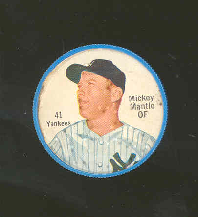 1962 Shirriff Plastic Coins #41 Mickey Mantle
