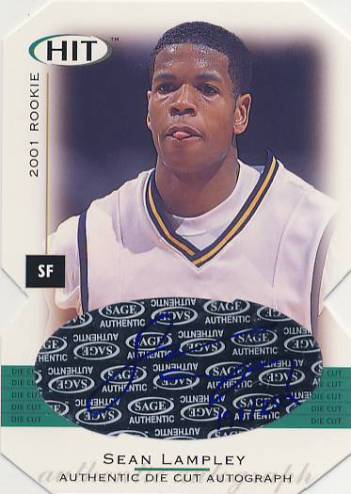 2001 SAGE HIT Autographs Die Cuts #A12 Sean Lampley