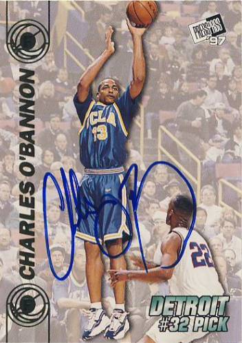 1997 Press Pass Double Threat Autographs #29A Charles O'Bannon