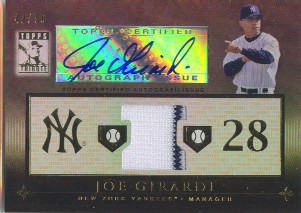 2010 Topps Tribute Autograph Relics Black #JG2 Joe Girardi