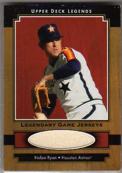2001 Upper Deck Legends Legendary Game Jersey #JNR Nolan Ryan