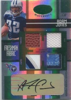 2005 Leaf Certified Materials Mirror Emerald Materials #201 Adam Jones AU