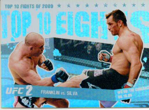 2010 Topps UFC Main Event Top 10 Fights of 2009 #4 Franklin/Silva