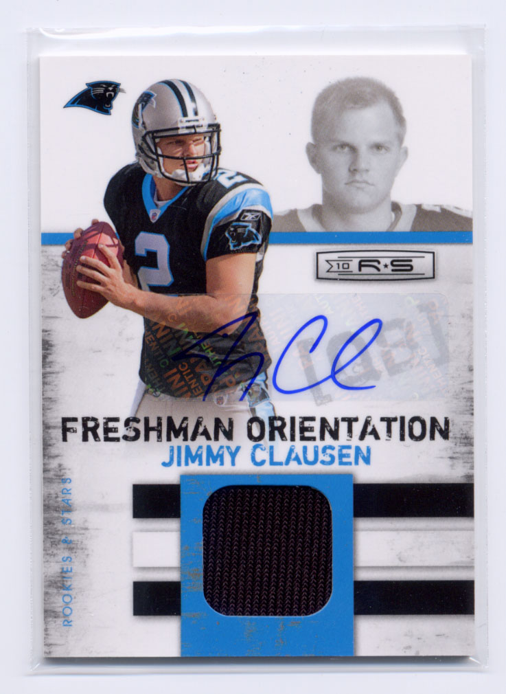 2010 Rookies and Stars Freshman Orientation Materials Jerseys Autographs #34 Jimmy Clausen/25