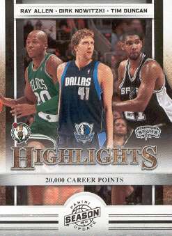 2009-10 Panini Season Update #3 Ray Allen HL/Dirk Nowitzki HL/Tim Duncan HL