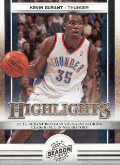 2009-10 Panini Season Update #4 Kevin Durant HL