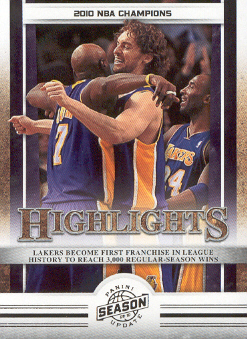 2009-10 Panini Season Update #7 Pau Gasol HL/Lamar Odom HL/Kobe Bryant HL