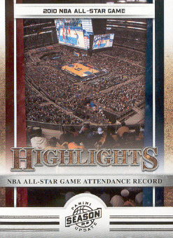 2009-10 Panini Season Update #10 NBA All-Star Game/Attendance Record HL