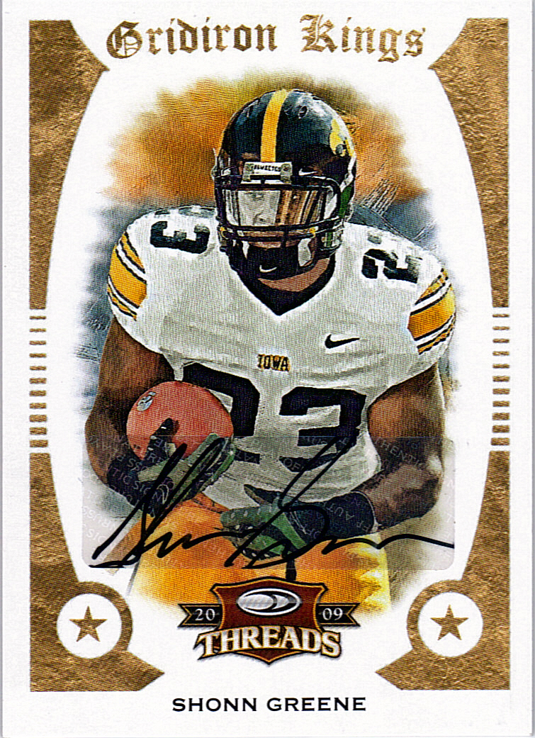 2009 Donruss Threads College Gridiron Kings Autographs #48 Shonn Greene/50