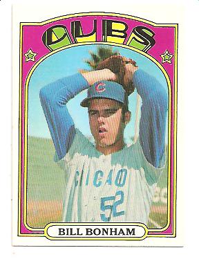 1972 Topps #29B Bill Bonham Green under C and S