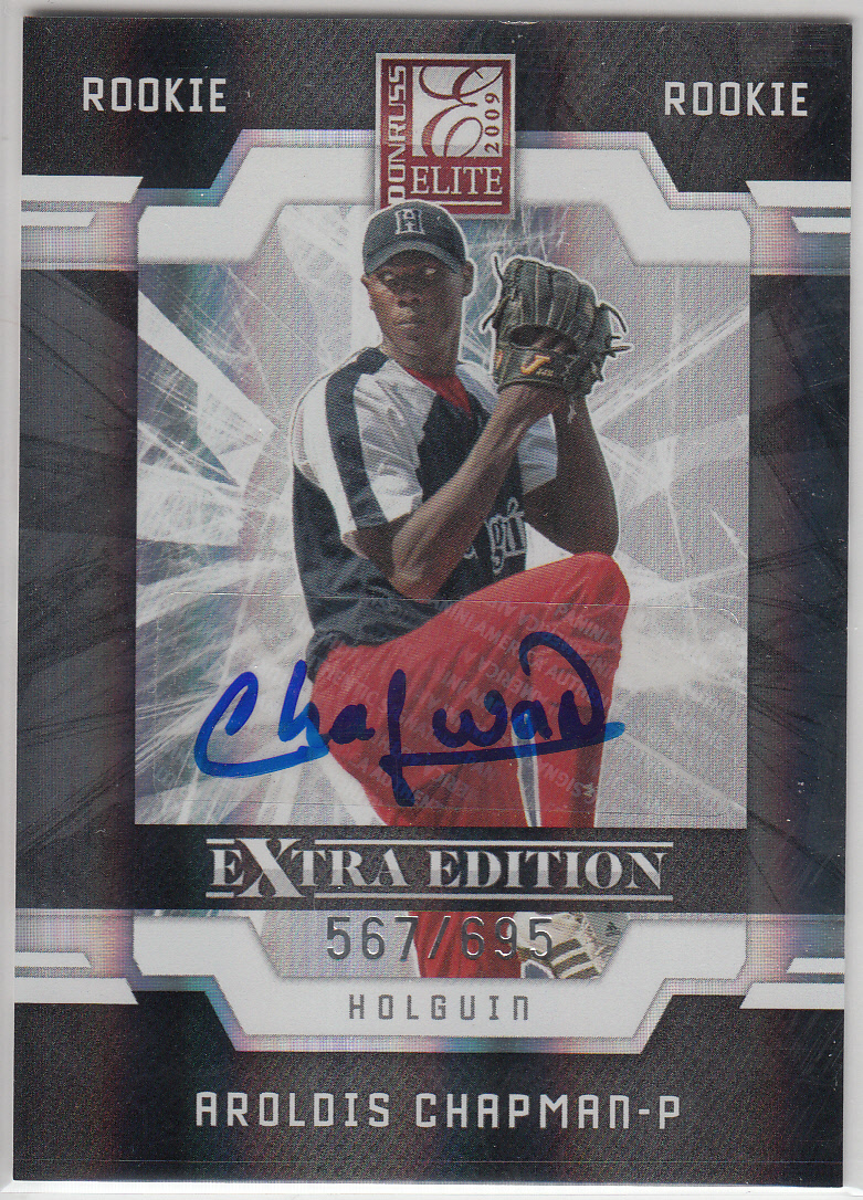 2009 Donruss Elite Extra Edition #150 Aroldis Chapman AU/695